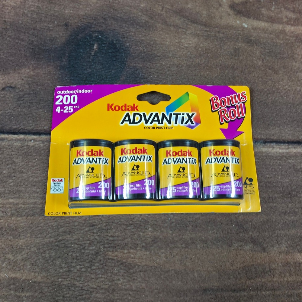 Kodak Advantix Color Print Film 4 Pack 25 Exp 2003 ISO New Sealed APS 24mm